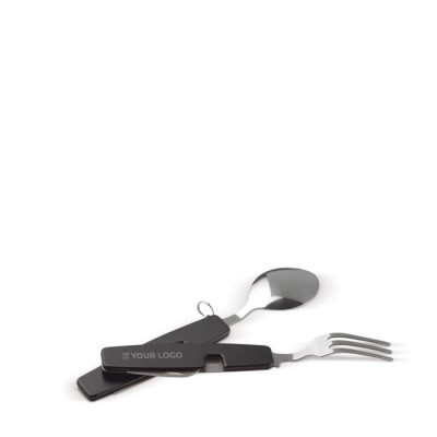 Cuchillo, tenedor, cuchara y abrebotellas cuatro en uno