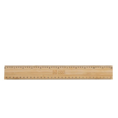 Regla de bambú gruesa con diseño a doble cara y varias medidas 30cm Regla de bambú gruesa con diseño a doble cara y varias medidas 30cm