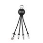 Cable de carga 4 en 1 compacto con llavero y logo iluminado 10W