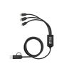 Cable de carga 5 en 1 trenzado con conectores múltiples 10W