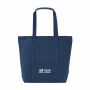 Bolsa de la compra de algodón reciclado con cremallera 360 g/m2
