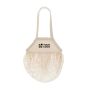 Bolsa de la compra hecha con malla de algodón y asas largas 180 g/m2