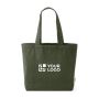 Bolsa de la compra ecológica con bolsillo interior y asas largas 220 g/m2