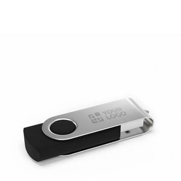 USB hecho a medida de plástico con clip metal giratorio hecho en EU