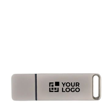 USB hecho a medida de metal con tapón de cierre y fabricado en Europa