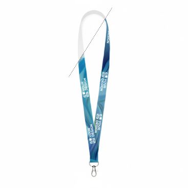 Lanyard hecho a medida de poliéster para sublimar con mosquetón o clip