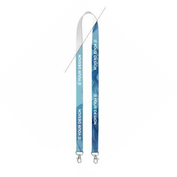 Lanyard hecho a medida de RPET con dos mosquetones o clips