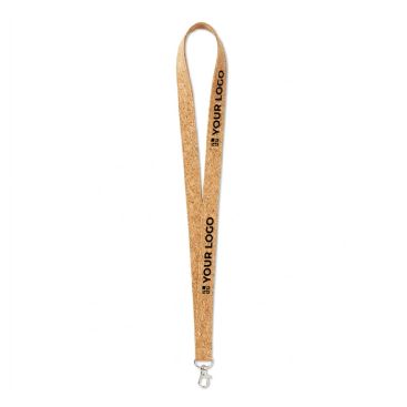 Lanyard hecho a medida de corcho con mosquetón a escoger