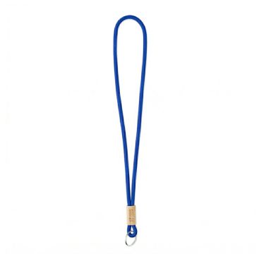 Lanyard tubular hecho a medida de poliéster con detalle de bambú