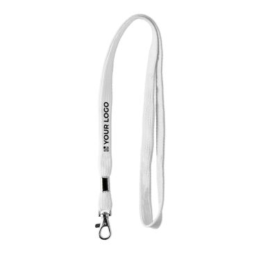 Lanyard hecho a medida poliéster con abrazadera y mosquetón metálico