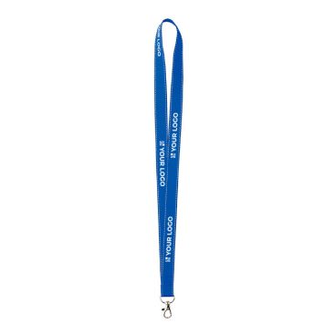 Lanyard hecho a medida de poliéster con hilos reflectantes en el borde