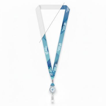 Lanyard de poliéster hecho a medida para sublimar con portacredencial