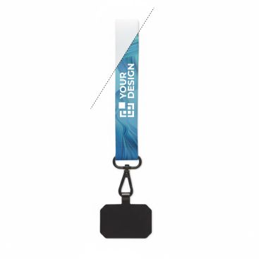 Lanyard muñequera para móvil hecho a medida con parche personalizable