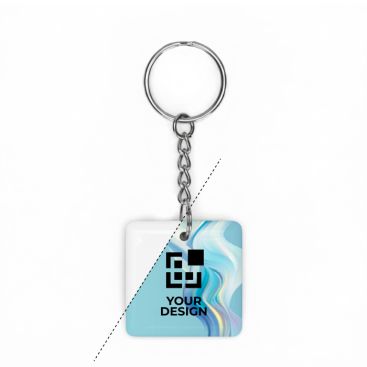 Llavero cuadrado hecho a medida de PVC con NFC preprogramado