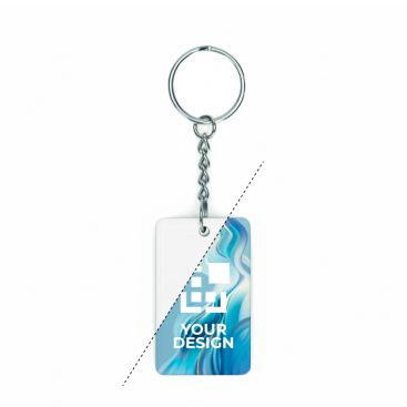 Llavero rectangular hecho a medida de PVC con NFC preprogramado