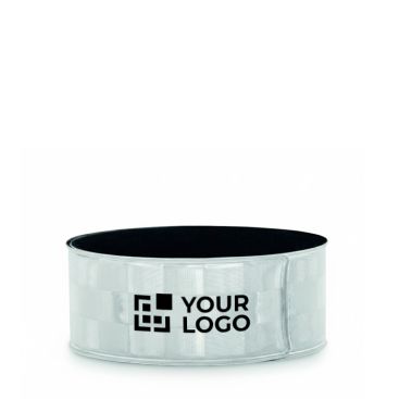 Pulsera reflectante hecha a medida con superficie cuadriculada