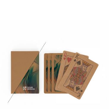 Baraja de 54 cartas de juego hecha a medida de papel kraft