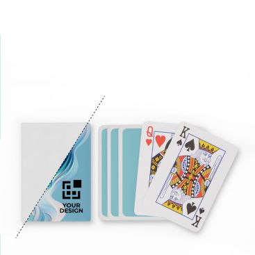 Baraja de 54 mini cartas de juego hecha a medida con acabado mate