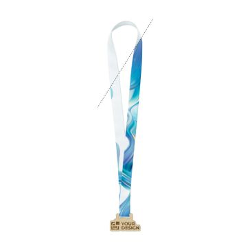 Medalla personalizable hecha a medida madera con cinta cosida en bucle