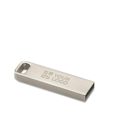 Memoria USB pequeña de zinc hecha a medida con detalle rectangular