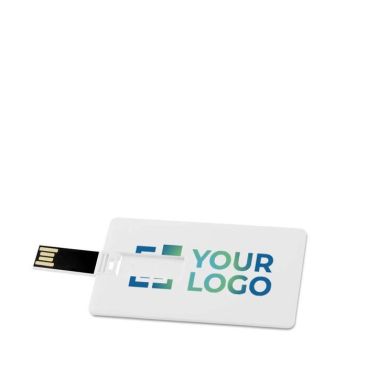 Memoria USB hecha a medida en tarjeta rectangular para personalizar