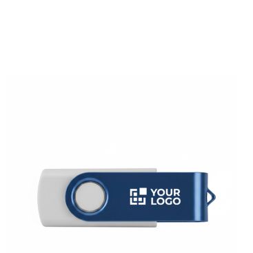 USB hecho a medida con acabado de goma y con clip metálico de color