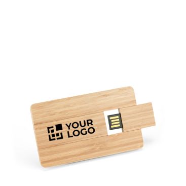 Tarjeta USB hecha a medida en madera de bambú personalizable