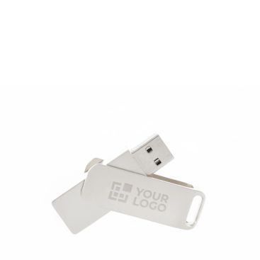 Memoria USB hecha a medida con cuerpo y clip hechos de metal