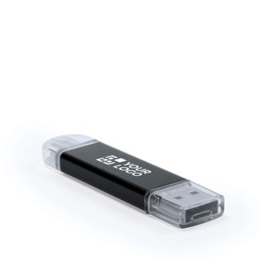 Memoria USB hecha a medida de aluminio con Micro USB y tipo C