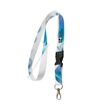 Lanyard a todo color custom made con hebilla hecho en Europa