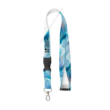 Lanyard a todo color custom made con cierre de seguridad hecho en EU