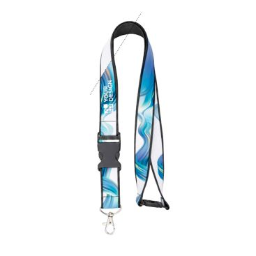 Lanyard de doble capa custom made con cierre de seguridad hecho en EU