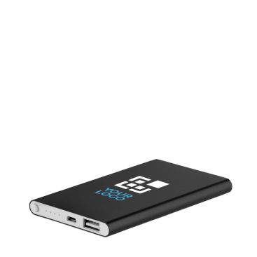 Batería externa personalizada en aluminio de 4.000 mAh con 2 puertos de entrada: Micro USB y USB