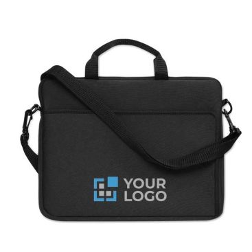 Bolsa para portátil personalizada de neopreno con bandolera 14'' de color negro