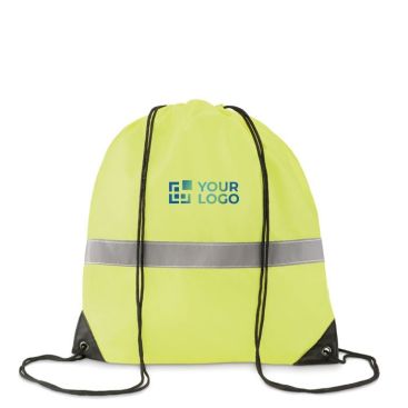 Mochilas de cuerdas personalizadas reflectante vista principal