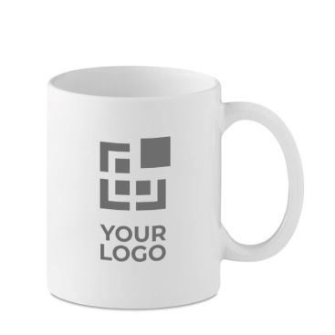 Taza publicitaria de color blanco con logotipo 300ml