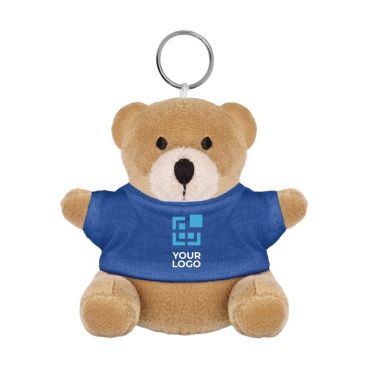 Llavero publicitario con osito de peluche con camiseta Llavero publicitario con osito de peluche con camiseta