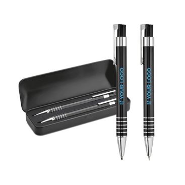 Set barato de bolígrafo automático y portaminas tinta azul Set barato de bolígrafo automático y portaminas tinta azul