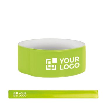 Pulsera reflectante plegable de PVC en color neón Pulsera reflectante plegable de PVC en color neón