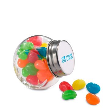 Caramelos de colores en bote de cristal multisabor para eventos y negocios