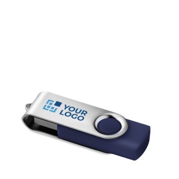USB serigrafiado exclusivo 3.0 con cuerpo de goma y clip de metal