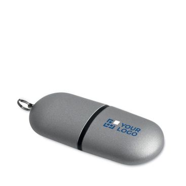 USB promocional económico para empresas en forma de cápsula con capacidad de 64GB y puerto USB 2.0