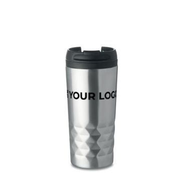 Taza termo personalizada geométrica vista principal