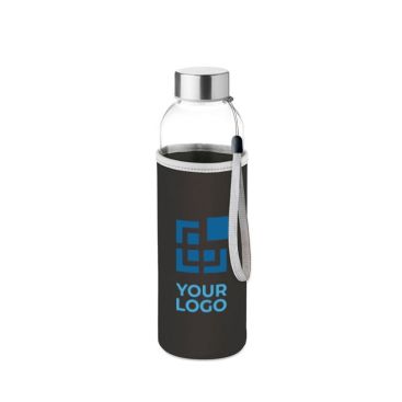 Botella de agua personalizada de cristal con funda 500ml Botella de agua personalizada de cristal con funda 500ml