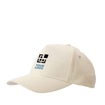 Gorra de algodón de color natural y ajuste de velcro Gorra de algodón de color natural y ajuste de velcro