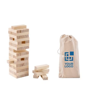 Juego de madera para toda la familia en bosa de algodón Juego de madera para toda la familia en bosa de algodón