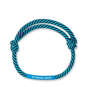 Pulsera publicitaria de poliéster con forma de cordón Pulsera publicitaria de poliéster con forma de cordón