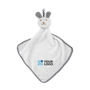 Doudou para bebé con logotipo de empresa impreso Doudou para bebé con logotipo de empresa impreso