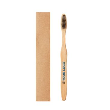 Cepillo de dientes de bambú con caja de kraft Cepillo de dientes de bambú con caja de kraft