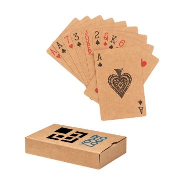 Baraja de cartas de papel reciclado personalizada para publicidad